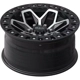 Purchase Top-Quality Zion Gloss Black Machined Wheel by RTX (17x9 0mm) pa1