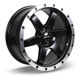 Purchase Top-Quality Dakar Satin Black Machined Edge Lip Wheel by RTX (17x8 35mm) pa3