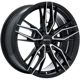 Purchase Top-Quality Scepter Gloss Black Machined Wheel by RTX (18x8 40mm) pa1