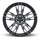 Purchase Top-Quality Scepter Gloss Black Machined Wheel by RTX (18x8 40mm) pa2