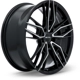 Purchase Top-Quality Scepter Gloss Black Machined Wheel by RTX (18x8 40mm) pa3