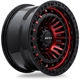 Purchase Top-Quality Moab Gloss Black Machined Red Wheel by RTX (17x9 -15mm) pa3