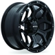 Purchase Top-Quality Goliath Satin Black with Milled Rivets Wheel by RTX (17x9 -15mm) pa1