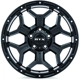 Purchase Top-Quality Goliath Satin Black with Milled Rivets Wheel by RTX (17x9 -15mm) pa3