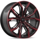 Purchase Top-Quality Black Widow Black Machined Red Wheel by RTX (18x8 42mm) pa1