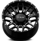 Purchase Top-Quality Claw Gloss Black Milled with Rivets Wheel by RTX (18x9 18mm) pa3