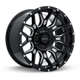 Purchase Top-Quality Claw Gloss Black Milled with Rivets Wheel by RTX (20x9 0mm) pa1