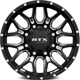 Purchase Top-Quality Claw Gloss Black Milled with Rivets Wheel by RTX (20x9 0mm) pa2