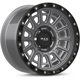 Purchase Top-Quality Striker Matte Gunmetal with Black Lip and Milled Rivets Wheel by RTX (17x8.5 10mm) pa1