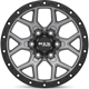 Purchase Top-Quality Storm Matte Gunmetal with Black Lip and Milled Rivets Wheel by RTX (17x8.5 20mm) pa2