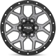 Purchase Top-Quality Storm Matte Gunmetal with Black Lip and Milled Rivets Wheel by RTX (20x9 20mm) pa2