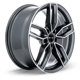 Purchase Top-Quality Kempten Satin Black with Machined Face Wheel by RTX (19x8 35mm) pa3
