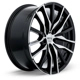 Purchase Top-Quality Passau Gloss Black Machined Face Wheel by RTX (20x9 30mm) pa3