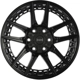 Purchase Top-Quality RUFFINO HARD - RUF631701 - XTREME Satin Black Wheel (17x9.0 20mm) pa2