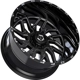 Purchase Top-Quality 544 Gloss Black - Milled Edge Wheel by TIS WHEELS (20x12 -44mm) pa33