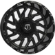 Purchase Top-Quality 544 Gloss Black - Milled Edge Wheel by TIS WHEELS (20x12 -44mm) pa32