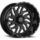 Purchase Top-Quality 544 Gloss Black - Milled Edge Wheel by TIS WHEELS (22x10 -19mm) pa1