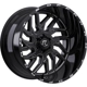 Purchase Top-Quality 544 Gloss Black - Milled Edge Wheel by TIS WHEELS (22x10 -19mm) pa2