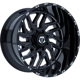 Purchase Top-Quality 544 Gloss Black - Milled Edge Wheel by TIS WHEELS (22x12 -44mm) pa31