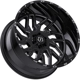 Purchase Top-Quality 544 Gloss Black - Milled Edge Wheel by TIS WHEELS (22x12 -44mm) pa31