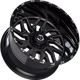 Purchase Top-Quality 544 Gloss Black - Milled Edge Wheel by TIS WHEELS (22x12 -44mm) pa34