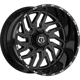 Purchase Top-Quality 544 Gloss Black - Milled Edge Wheel by TIS WHEELS (22x12 -44mm) pa2