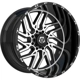 Purchase Top-Quality 544 Gloss Black - Machined Face Wheel by TIS WHEELS (20x10 -25mm) pa31