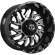 Purchase Top-Quality 544 Gloss Black - Machined Face Wheel by TIS WHEELS (22x12 -44mm) pa1