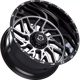Purchase Top-Quality 544 Gloss Black - Machined Face Wheel by TIS WHEELS (22x12 -44mm) pa2