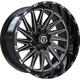 Purchase Top-Quality 547 Gloss Black - Milled Edge Wheel by TIS WHEELS (22x12 -44mm) pa31