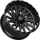 Purchase Top-Quality 547 Gloss Black - Milled Edge Wheel by TIS WHEELS (22x12 -44mm) pa33