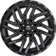 Purchase Top-Quality 554 Gloss Black - Milled Edge Wheel by TIS WHEELS (20x10 -19mm) pa2