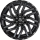 Purchase Top-Quality 554 Gloss Black - Milled Edge Wheel by TIS WHEELS (22x10 -19mm) pa31