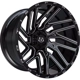 Purchase Top-Quality 554 Gloss Black - Milled Edge Wheel by TIS WHEELS (22x12 -44mm) pa33