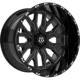 Purchase Top-Quality 560 Gloss Black - Milled Edge Wheel by TIS WHEELS (20x10 -19mm) pa31
