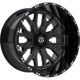 Purchase Top-Quality 560 Gloss Black - Milled Edge Wheel by TIS WHEELS (20x10 -19mm) pa1