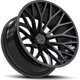 Purchase Top-Quality 566 Gloss Black Wheel by TIS WHEELS (22x12 -44mm) pa3