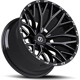 Purchase Top-Quality 566 Gloss Black - Milled Edge Wheel by TIS WHEELS (22x12 -44mm) pa2