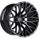 Purchase Top-Quality 566 Gloss Black - Milled Edge Wheel by TIS WHEELS (22x12 -44mm) pa7