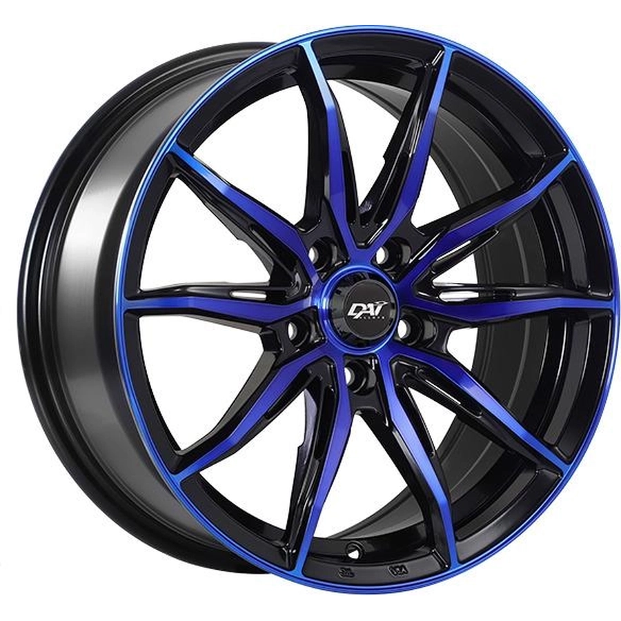 Gloss Black - Machined Face - Blue Face alloy by DAI WHEELS (15x6.5 38. ...