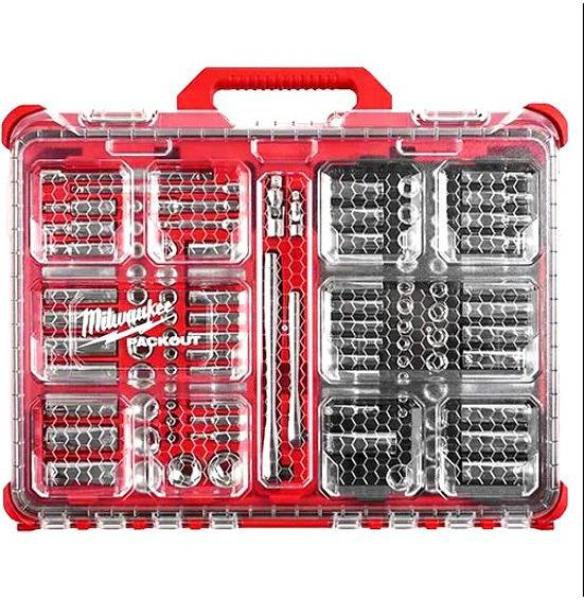 1/4" Drive Ratchet and Socket Set, 50 Pieces by MILWAUKEE - 48-22-9486 pa3