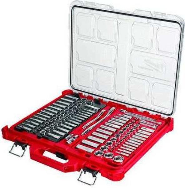 1/4" Drive Ratchet and Socket Set, 50 Pieces by MILWAUKEE - 48-22-9486 pa7