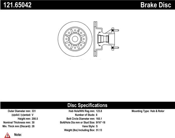 Front Disc Brake Rotor