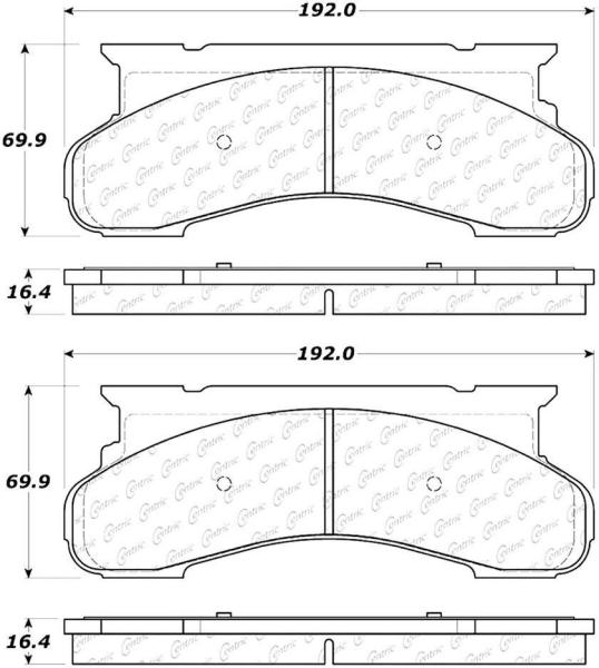 Front Severe Duty Semi Metallic Premium Pad