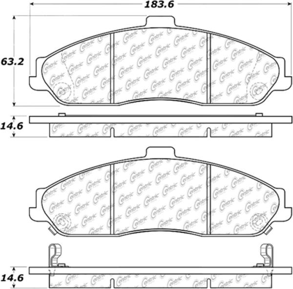 Front Severe Duty Semi Metallic Premium Pad