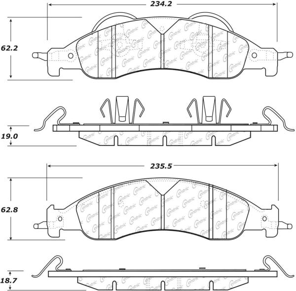 Front Severe Duty Semi Metallic Premium Pad