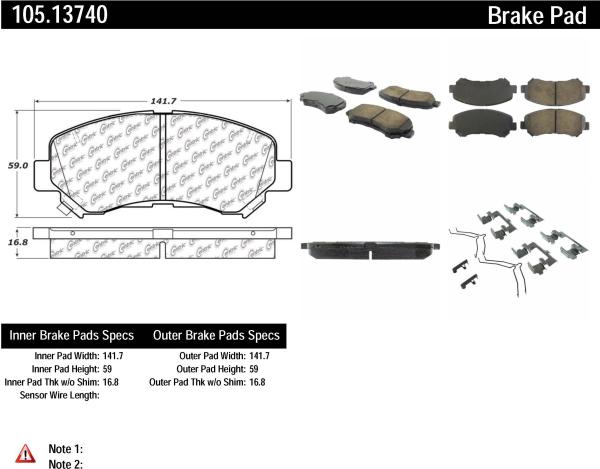 Front Super Premium Ceramic Pads