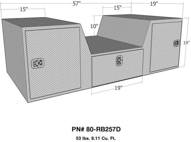 Boîte à outils de hayon à col de cygne par WESTIN - 80-RB257D pa3