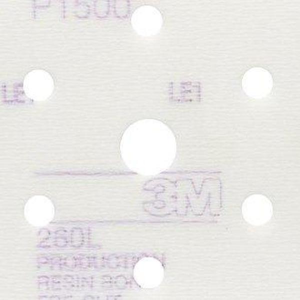 Hookit™ 260L 6" P1000 Grit Aluminum Oxide 7-Hole Hook-and-Loop Finishing Discs (100 Pieces) (Pack of 100) by 3M - 01069 pa3