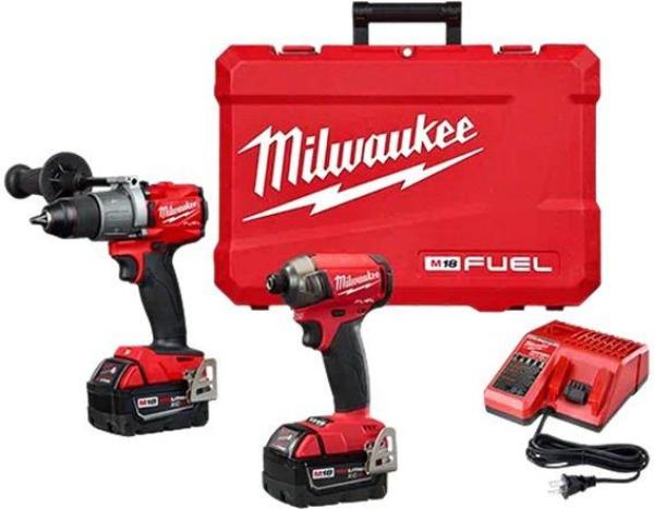 M12 Fuel™ 18 V Cordless 5.0 Ah Li-ion 2-Tool Combo Kit (Hammer Drill, Hex Impact Driver) by MILWAUKEE - 2999-22 pa1